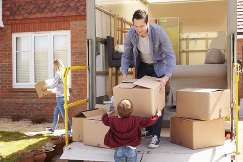Moving team supporting a Barbican apartment relocation