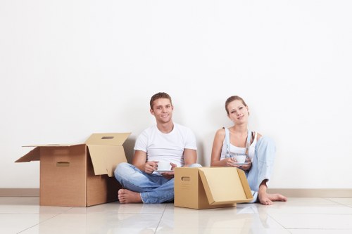 Removal van service for Barbican residential moves near apartment buildings