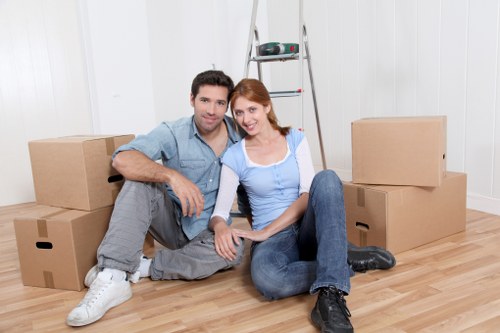 Moving day checklist and protective packing materials for a Barbican removals service