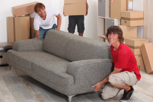 Loading furniture for a move in central London Barbican area