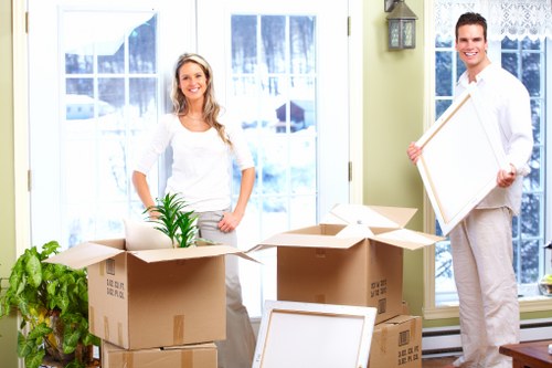 Moving van loading and unloading for Barbican relocation